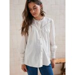 Blouse effet broderie grossesse et allaitement blanc Blouse effet broderie grossesse et allaitement blanc