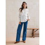 Blouse effet broderie grossesse et allaitement blanc