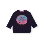 Blouse enfant À manches longues avec imprimé planète et phrase brillante marine Blouse enfant À manches longues avec imprimé planète et phrase brillante marine