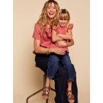 Blouse femme volant gaze capsule m�re - fille vieux rose