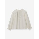 Blouse fille en gaze de coton �cru
