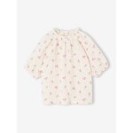 Blouse fille en gaze de coton vanille