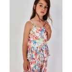 Blouse fille imprim� feuille multicolore