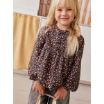 Blouse  fleurs fille rose imprim