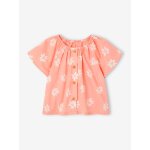 Blouse fleurie b�b� p�che