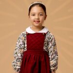 Blouse fleurie liberty pour col claudine multicolore