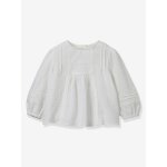 Blouse gaze de coton blanc