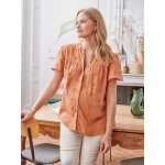 Blouse gaze de coton brodé grossesse et allaitement terracotta Blouse gaze de coton brodé grossesse et allaitement terracotta