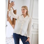 Blouse gaze de coton grossesse et allaitement écru Blouse gaze de coton grossesse et allaitement écru