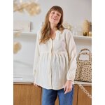 Blouse gaze de coton grossesse et allaitement écru Blouse gaze de coton grossesse et allaitement écru