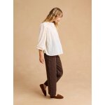 Blouse de grossesse et allaitement brod�e cr�me