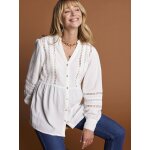 Blouse grossesse et allaitement en dentelle macram blanc