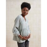 Blouse grossesse et allaitement en gaze coton vert sauge