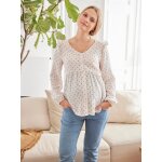 Blouse de grossesse et d'allaitement imprimé pois écru Blouse de grossesse et d'allaitement imprimé pois écru