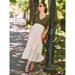 Blouse grossesse et allaitement avec lin kaki