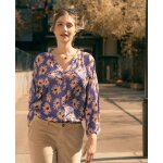 Blouse de grossesse et allaitement madeleine bleuet Blouse de grossesse et allaitement madeleine bleuet