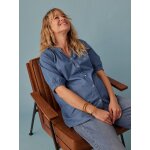 Blouse grossesse en denim léger manches courtes double stone Blouse grossesse en denim léger manches courtes double stone