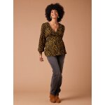 Blouse de grossesse imprim fleurs dtails iriss envie de fraise anthracite