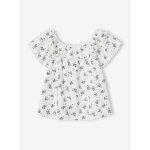 Blouse imprimée fleurs fille blanc Blouse imprimée fleurs fille blanc