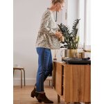 Blouse imprime volante grossesse et allaitement ecru