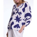 Blouse manches ballon corfou multico Blouse manches ballon corfou multico
