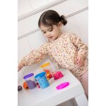 Blouse manches longues 100% coton b�b� fille imprime fond grege