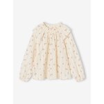 Blouse manches longues fille �cru