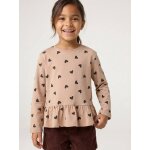 Blouse manches longues fille taupe