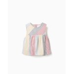 Blouse sans manches en coton � rayures you&me rouge