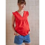 Blouse sans manches de grossesse voile de coton grenadine