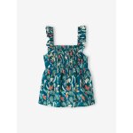 Blouse smockée à bretelles volantées fille vert Blouse smockée à bretelles volantées fille vert