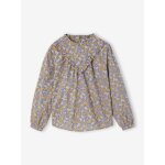Blouse victorienne motifs fleurs fille olive Blouse victorienne motifs fleurs fille olive