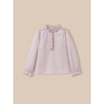 Blouse  volants fille carreaux rose