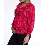 Blouse  volant nori multico