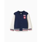 Blouson aviateur en coton peign� spider - man bleu fonc�