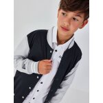 Blouson aviateur enfant tissu technique gris