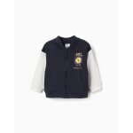 Blouson aviateur avec imprim� lion bleu fonc�