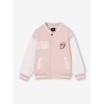 Blouson bombers rolling stones fille rose p�le