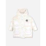 Blouson fille � capuche blanc iris�