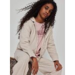 Blouson fille en maille � capuche beige