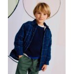 Blouson en flanelle avec doublure en sherpa bleu fonc