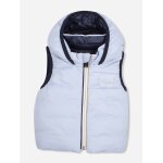 Blouson gar�on sans manches bleu clair / bleu fonc�