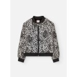 Blouson imprimé avec fermeture Éclair noir Blouson imprimé avec fermeture Éclair noir