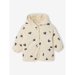 Blouson matelass bb avec capuche vanille