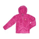 Blouson polaire fille galane fuchsia