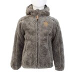 Blouson polaire fille galane taupe