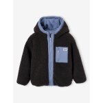 Blouson r�versible � capuche gar�on bleu gris�