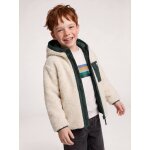 Blouson r�versible � capuche gar�on vert sapin