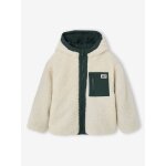 Blouson r�versible � capuche gar�on vert sapin