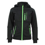 Blouson softshell gar�on ecanne noir / vert
